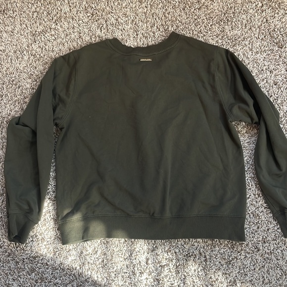 Micheal Kors Olive Green Front Knot Crew Neck Sweater size medium - Picture 8 of 8